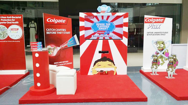 高露潔展臺，展臺設計，高露潔